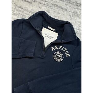 Vintage Y2K Abercrombie & Fitch Quarter Zip 1/4 Sweatshirt Mens Medium Muscle